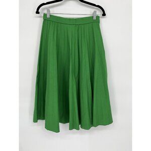 Vintage Vincenti Green Swing A-line Full Midi Skirt Pockets Pleated No Size